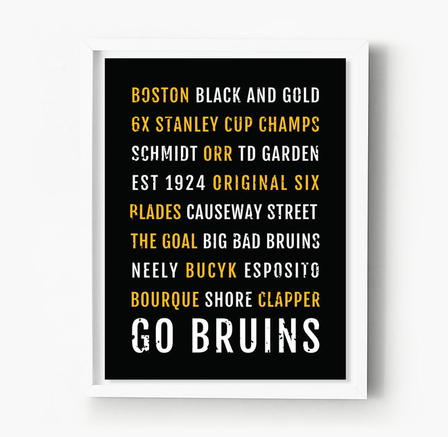 Boston Bruins Subway Poster