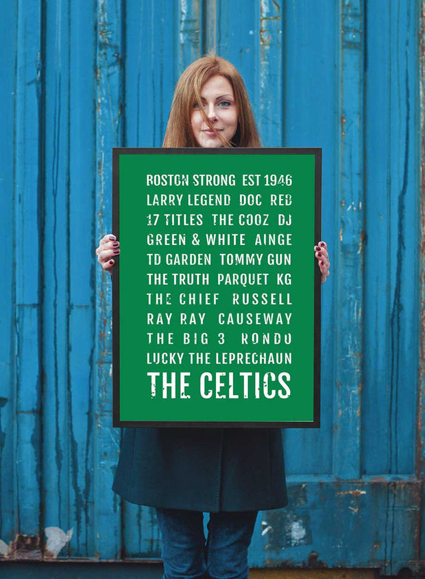 Boston Celtics Print - C's Boston Garden - Subway Poster