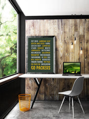Green Bay Packers Print - GB Packer - Subway Poster