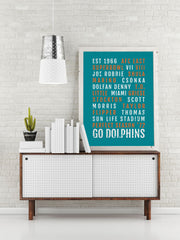 Miami Dolphins Print - Miami Dolphin - Subway Poster