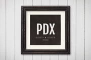 Portland Airport Code Print - PDX Aviation Art - Oregon Airplane Nursery Poster