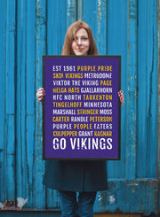 Minnesota Vikings Print - Vikes Viking Subway Poster