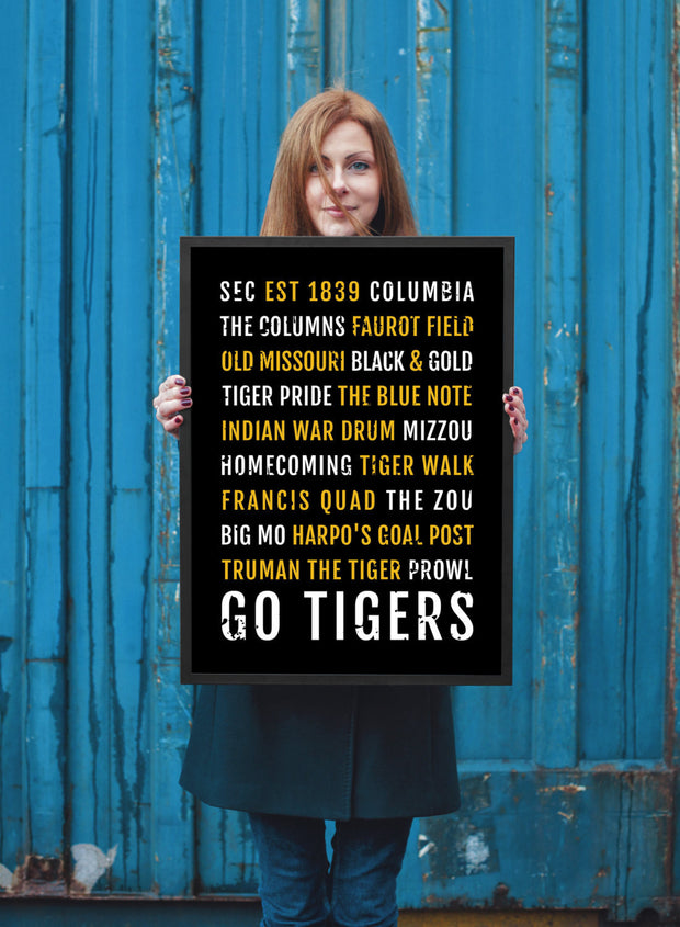 Missouri Tigers Print - Mizzou Tiger - Subway Poster