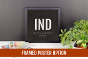 Indianapolis Airport Code Print - IND Aviation Art - Indiana Airplane Nursery Poster