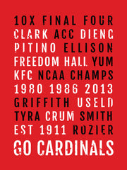 Louisville Cardinals Subway Poster