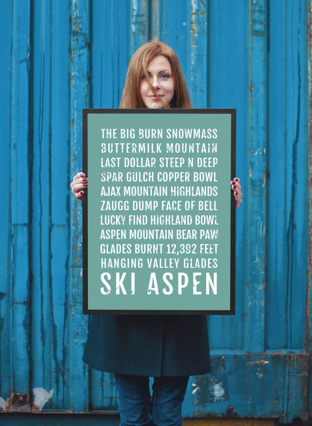 Ski Aspen Poster - Colorado Ski And Skiing - Subway Poster