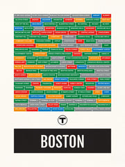 Boston Neighborhoods City Transit Maps