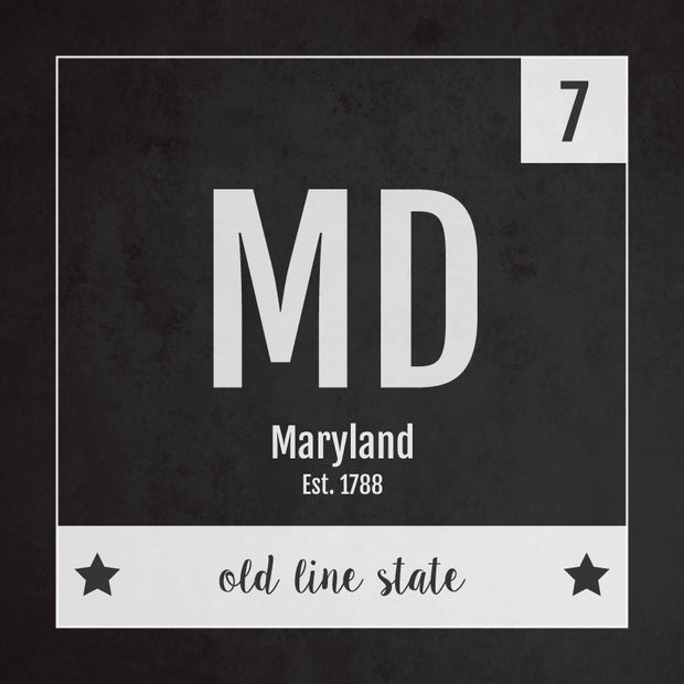 Maryland US State Print