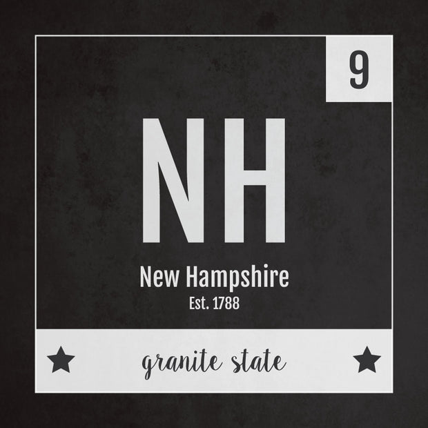 New Hampshire US State Print
