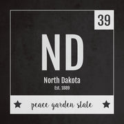 North Dakota US State Print
