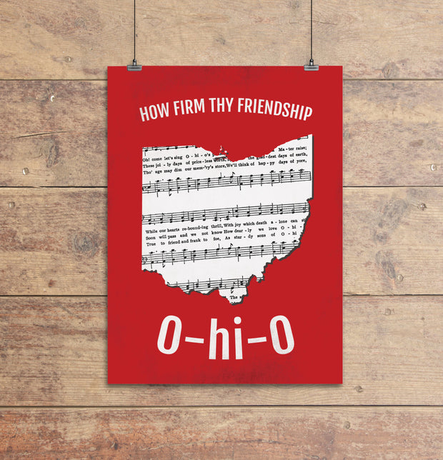 Ohio State Carmen Ohio Fight Song Map