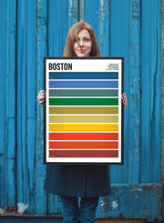 Boston Minimalist Print - BOS Minimal Poster - Wall Art