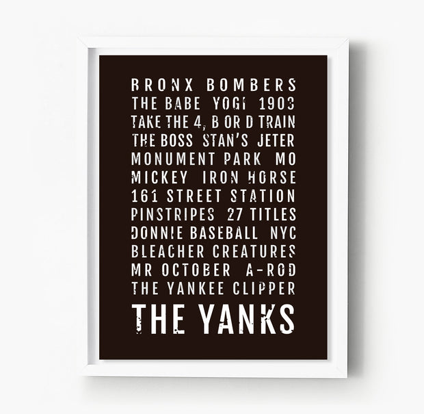 New York Yankees Subway Poster