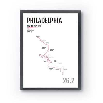Philadelphia Marathon Map Print - Personalized for 2020