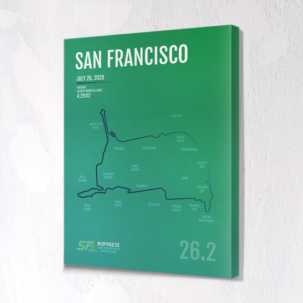 San Francisco Marathon Map Print - Personalized for 2020
