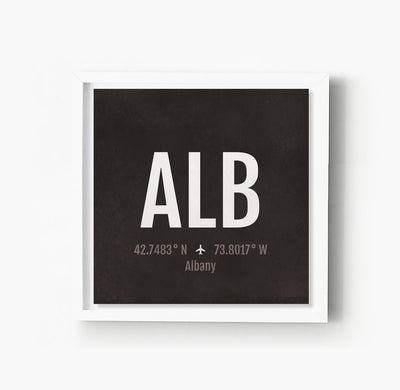 Albany ALB Airport Code Print