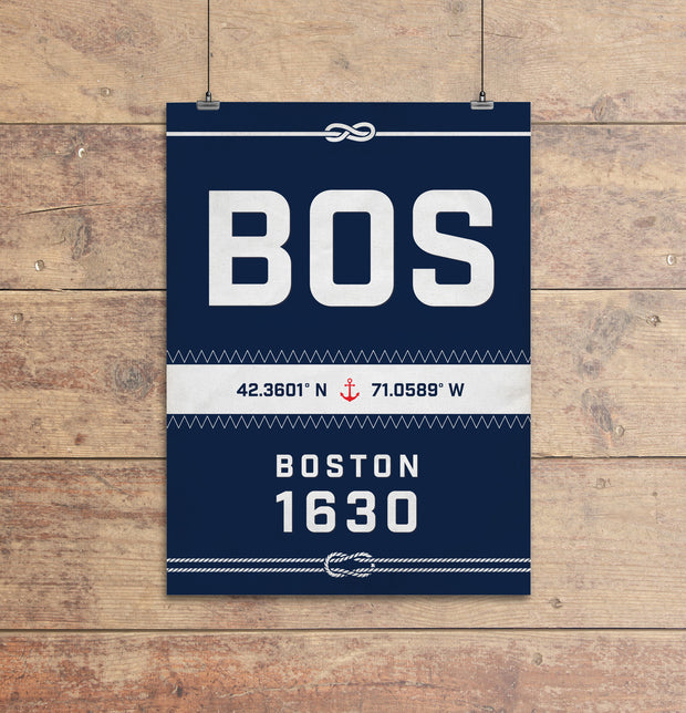 Boston Nautical Sail Print