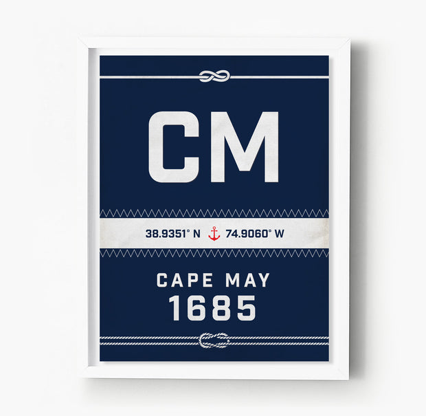 Cape May Nautical Sail Print