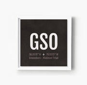 Greensboro GSO Airport Code Print