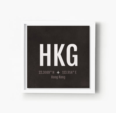 Hong Kong HKG Airport Code Print