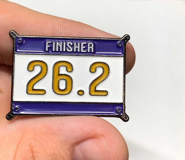 Blue Marathon Runner/Finisher "26.2" Enamel Pin