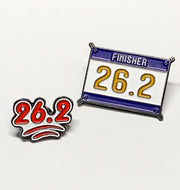 Red 26.2 Marathon Runner/Finisher Enamel Pin