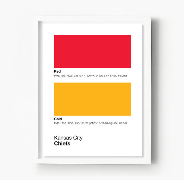 Kansas City Chiefs Gameday Colors Print