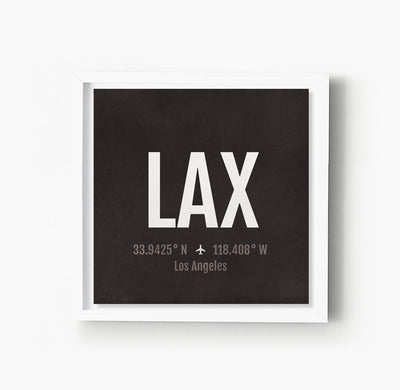 Los Angeles LA LAX Airport Code Print