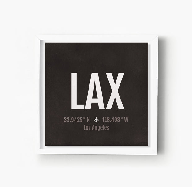 Los Angeles LA LAX Airport Code Print