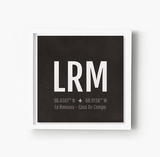 La Romana LRM Airport Code Print