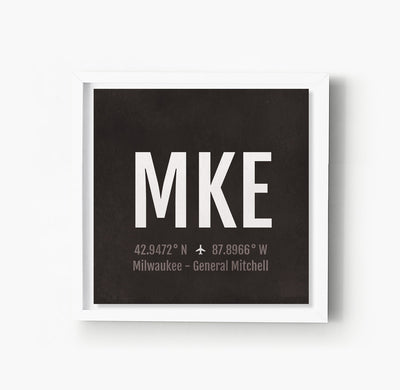 Milwaukee MKE Airport Code Print