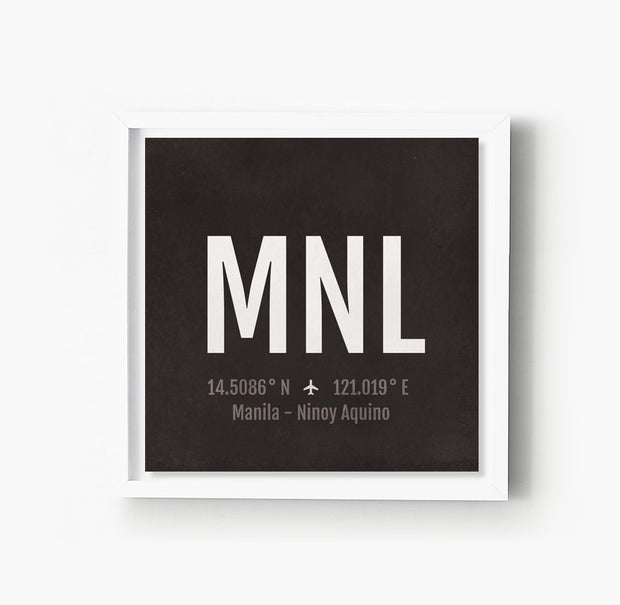 Manila MNL Airport Code Print