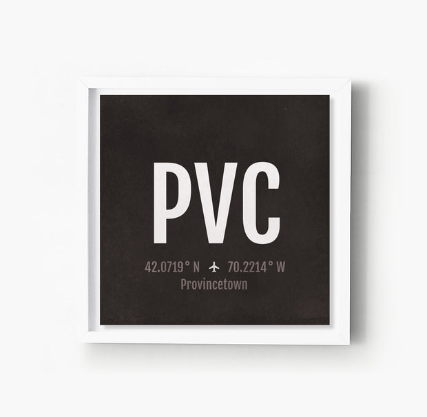 Provincetown Ptown PVC Airport Code Print
