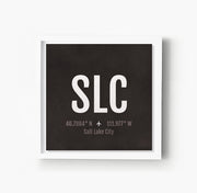 Salt Lake City SLC Airport Code Print