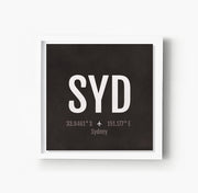 Sydney SYD Airport Code Print