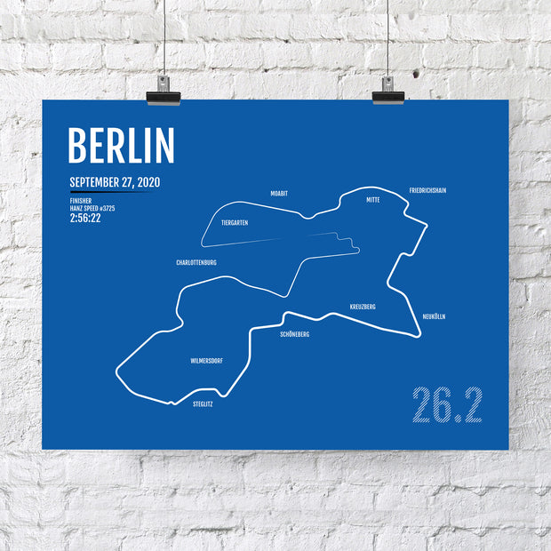 Berlin Marathon Map Print - Personalized for 2020