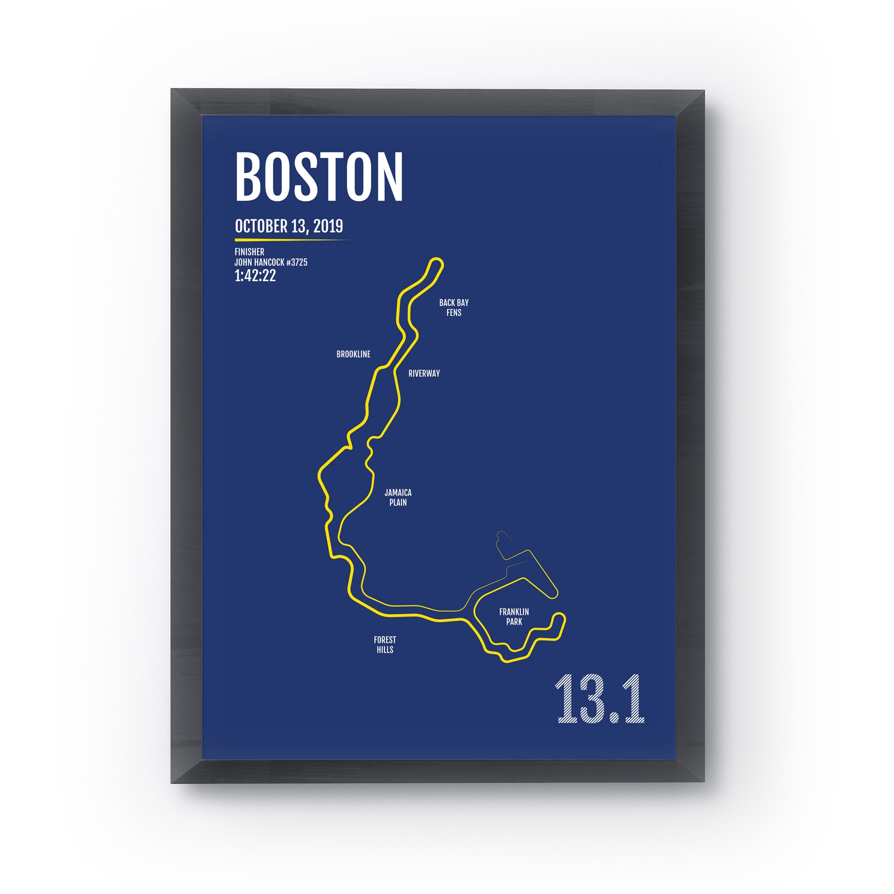 2018 Boston Marathon print – Sportymaps