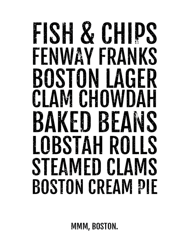 Boston City Foods Print