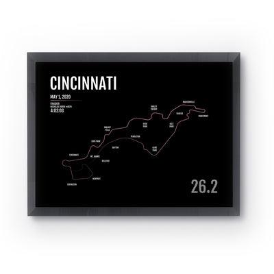 Cincinnati Flying Pig Marathon Map Print - Personalized for 2020