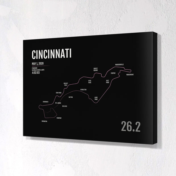Cincinnati Flying Pig Marathon Map Print - Personalized for 2020
