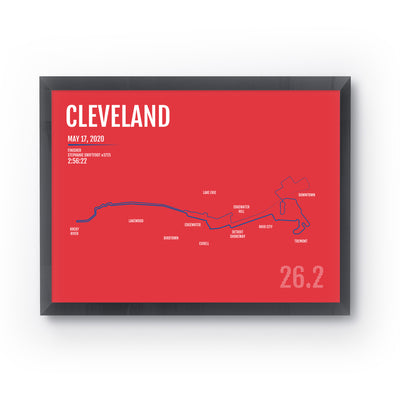 Cleveland Marathon Map Print - Personalized for 2020