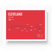 Cleveland Marathon Map Print - Personalized for 2020