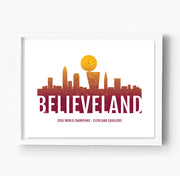 Cleveland Cavaliers Believeland Print
