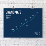 Grandma's Marathon Map Print - Personalized for 2020