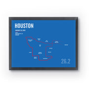 Houston Marathon Map Print - Personalized for 2020