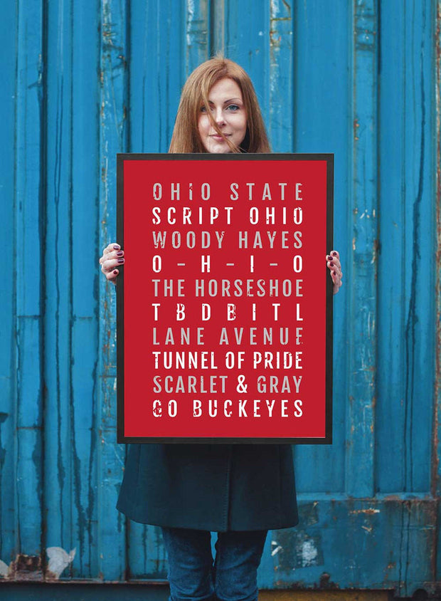 Ohio State Buckeyes Print - OSU Buckeye - Subway Poster