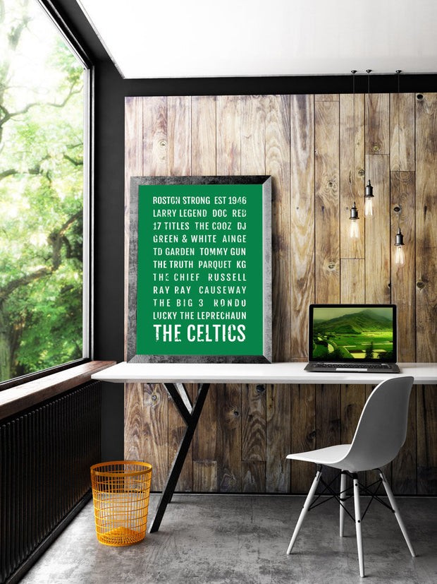 Boston Celtics Print - C's Boston Garden - Subway Poster