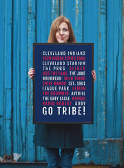 Cleveland Indians Print - Tribe - Ohio Subway Poster