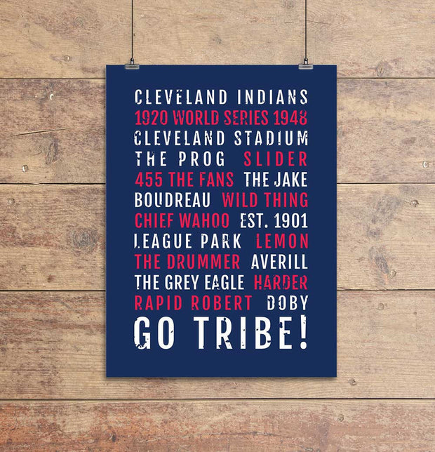 Cleveland Indians Subway Poster