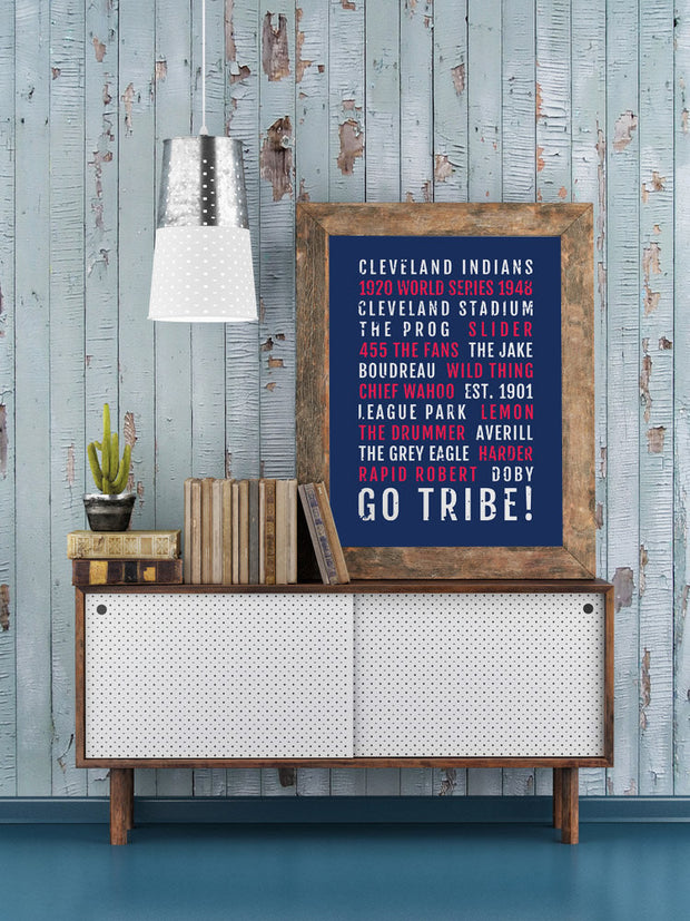 Cleveland Indians Print - Tribe - Ohio Subway Poster